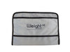 Front of the weighted sensory mat in grey with "Weight Mate" branding visible.